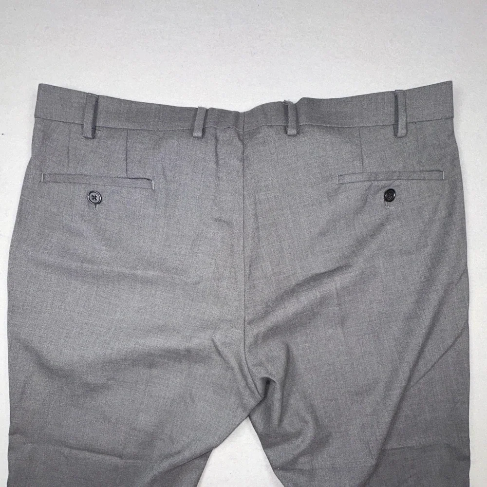 Lauren Ralph Lauren Mens Gray Dress Pants Flat Front Trousers 38W x 29L